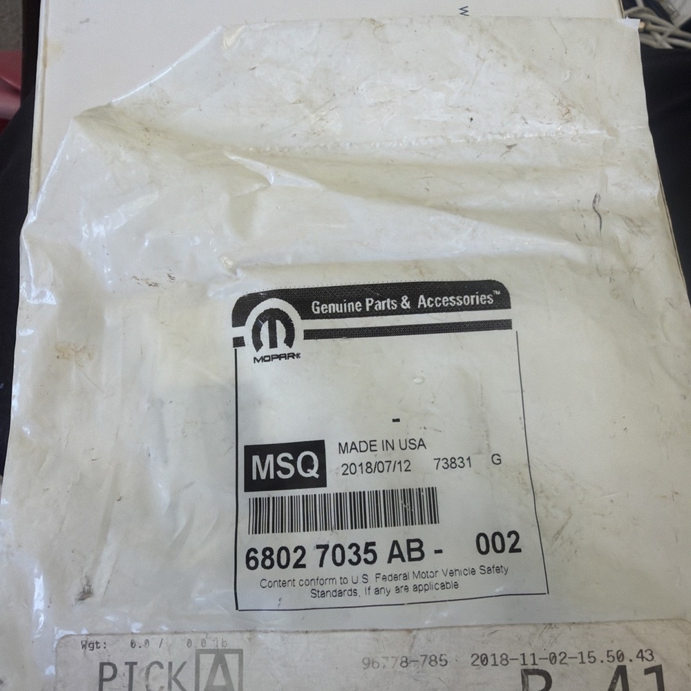 GENUINE MOPAR 68027035AB EGR TUBE GASKET